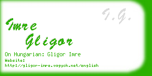 imre gligor business card